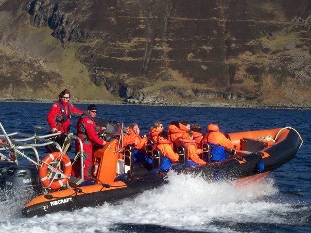 Take an exhilirating boat trip out to explore the Small Isles and view thousands of Atlantic puffins (basking sharks, dolphins and minke whales also spotted) image
