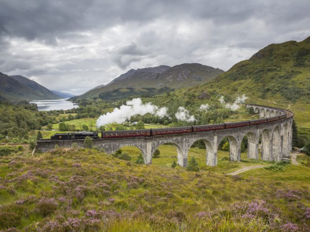 Catch a glimpse of the Jacobite steam train crossing the Glenfinnan Viaduct at Loch Shiel image